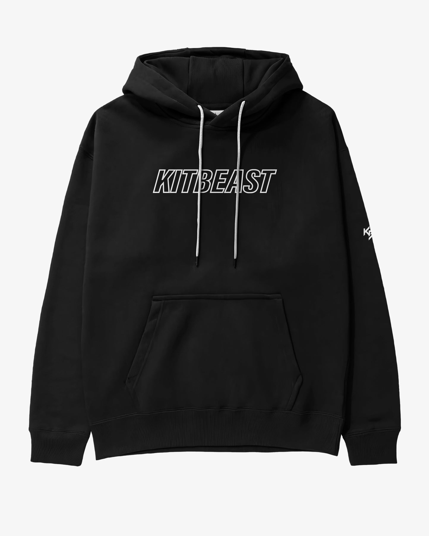 PRJ 01 - KITBEAST HOLLOW SCRIPT BLACK HOODIE